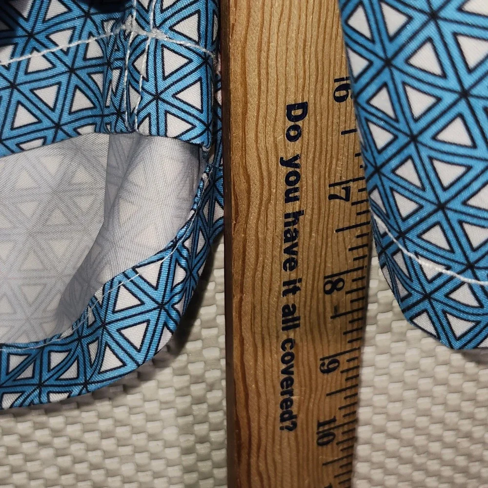 Mr Swim Mens‎ Blue Geometric Triangle Print Swim Trunks Board Shorts XXL 2923